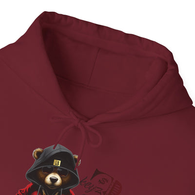 Unisex Hooded Sweatshirt 3keyz OG Teddy Drip Design Black/Red