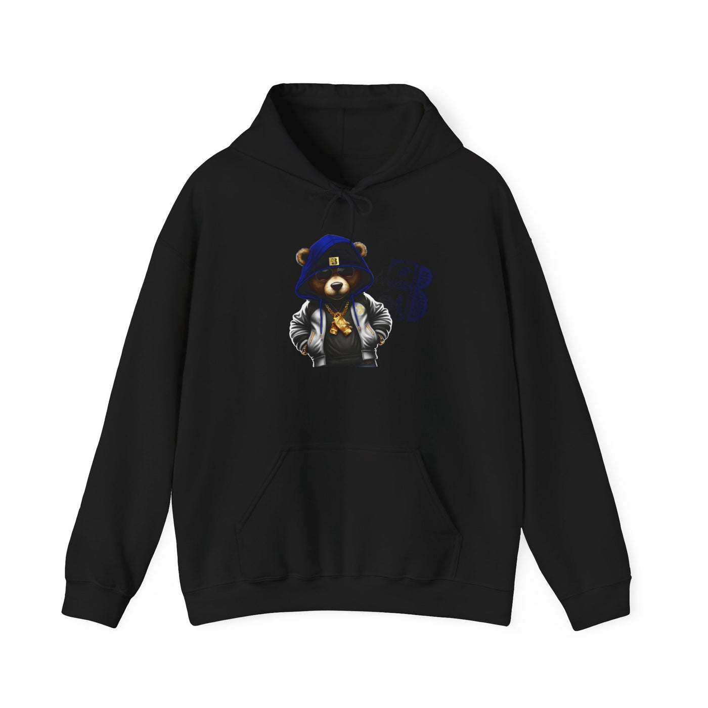 Unisex Hooded Sweatshirt 3keyz OG Teddy Drip Design Blue/Grey