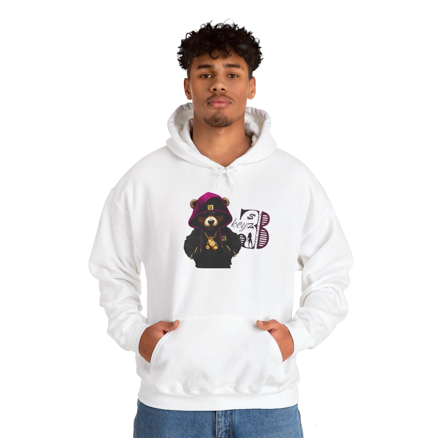 Unisex Hooded Sweatshirt 3keyz OG Teddy Drip Design Purple