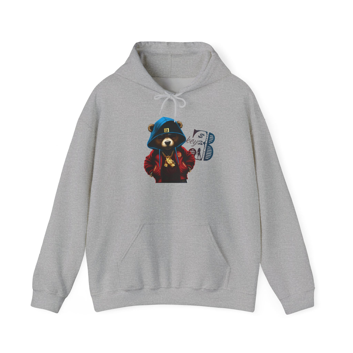 Unisex Hooded Sweatshirt 3keyz OG Teddy Drip Design R/W/B