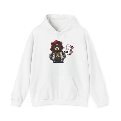 Unisex Hooded Sweatshirt 3keyz OG Teddy Drip Design Red/White