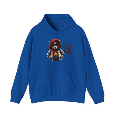 Unisex Hooded Sweatshirt 3keyz OG Teddy Drip Design Orange/White