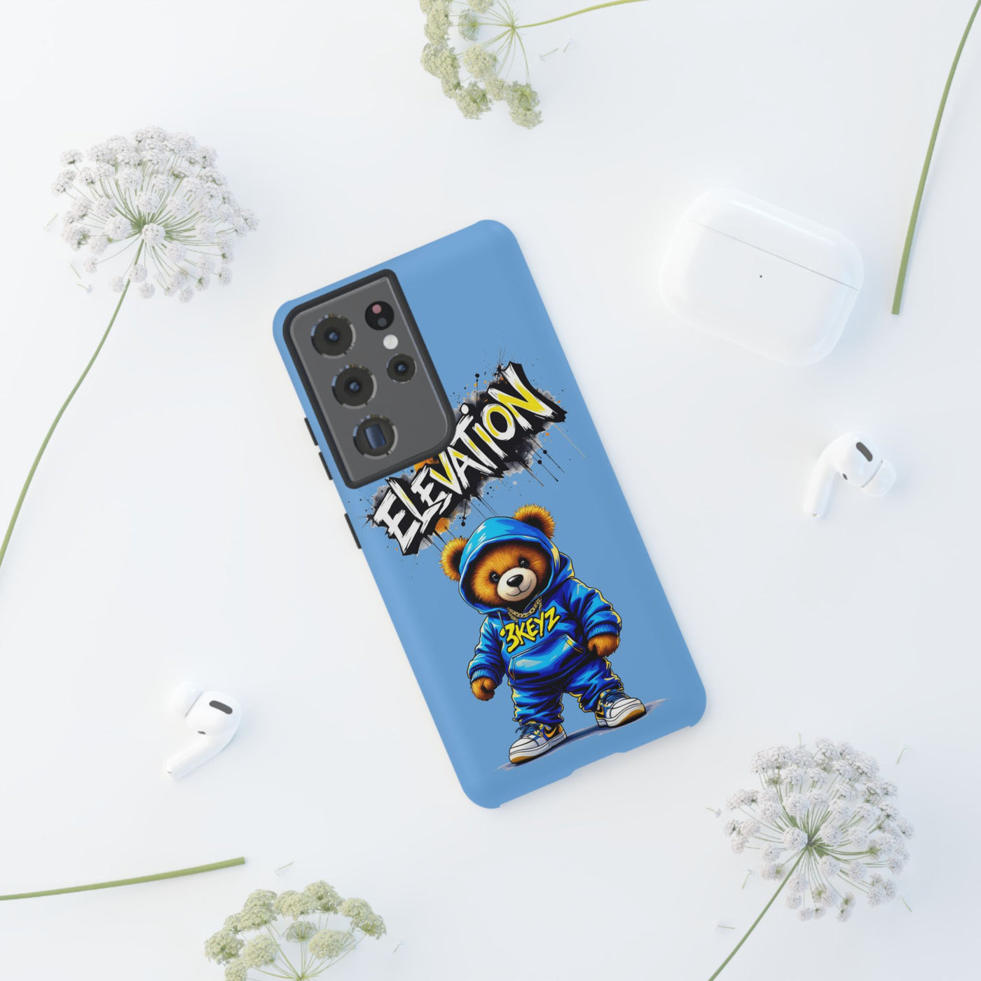 Elevated street drip Bear Phone Case - Tough and Trendy Design