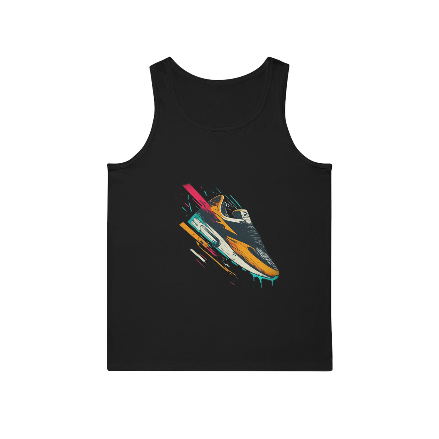 Athletic Tank Top with Shoe Drip Design