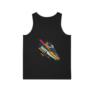 Athletic Tank Top with Shoe Drip Design