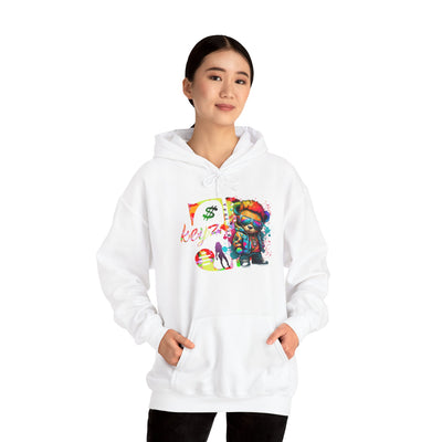 Unisex Hooded Sweatshirt 3keyz OG Teddy Drip Design Paint Splatter