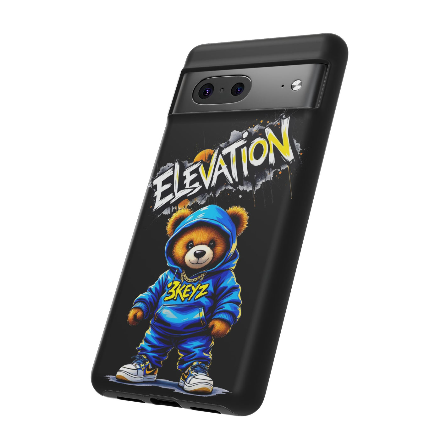 Elevated street drip Bear Black Phone Case - Tough and Trendy Design