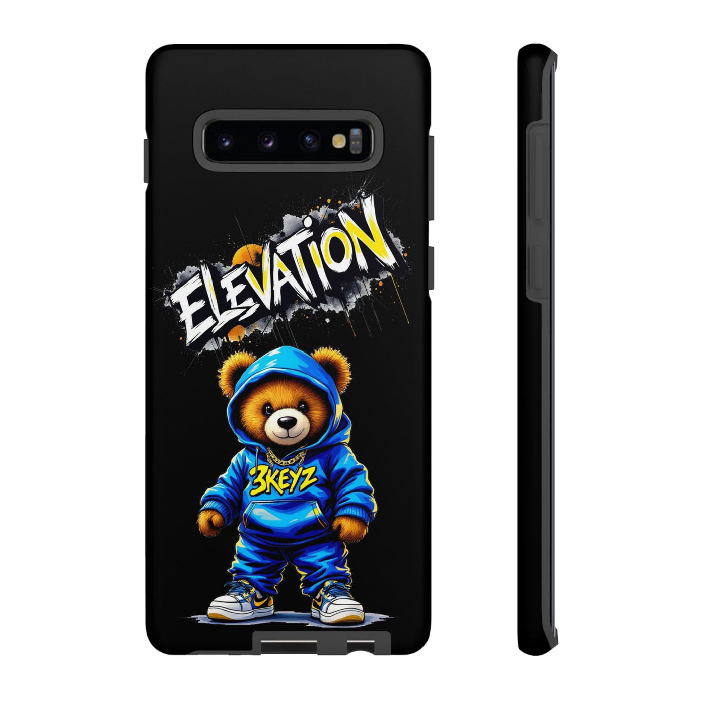 Elevated street drip Bear Black Phone Case - Tough and Trendy Design