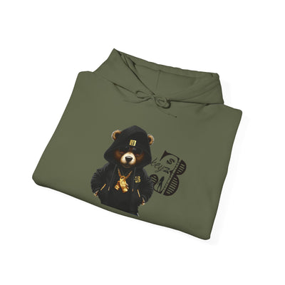 Unisex Hooded Sweatshirt 3keyz OG Teddy Drip Design Black