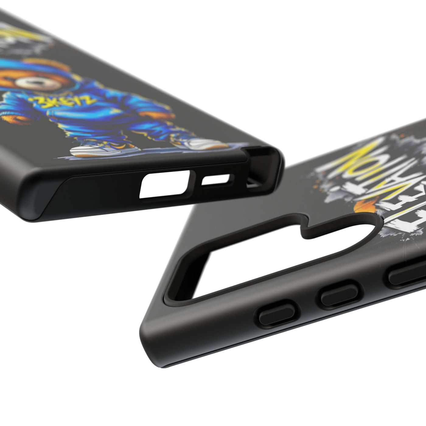 Elevated street drip Bear Black Phone Case - Tough and Trendy Design
