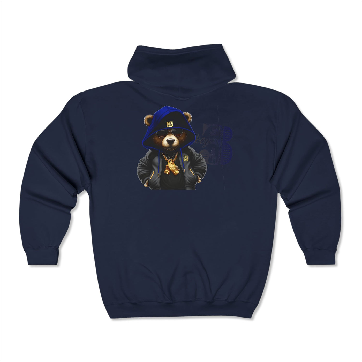 Hoodie - Progress Black/Blue OG Teddy Drip Sweatshirt