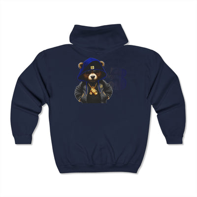 Hoodie - Progress Black/Blue OG Teddy Drip Sweatshirt