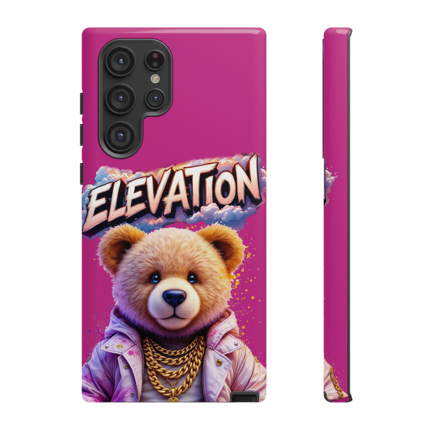 Elevated street drip Bear Pink Phone Case - Tough and Trendy Design