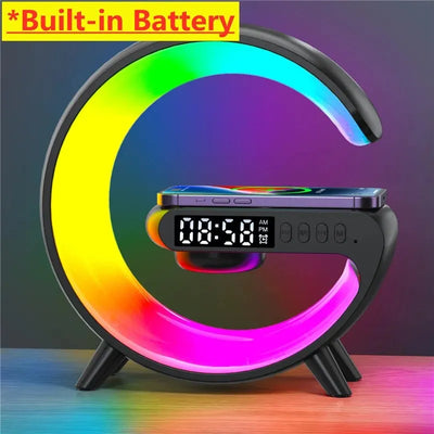 Ultimate Smart Charging Station with RGB Mood Lighting & Bluetooth Speaker | All-in-One Desk Essential
