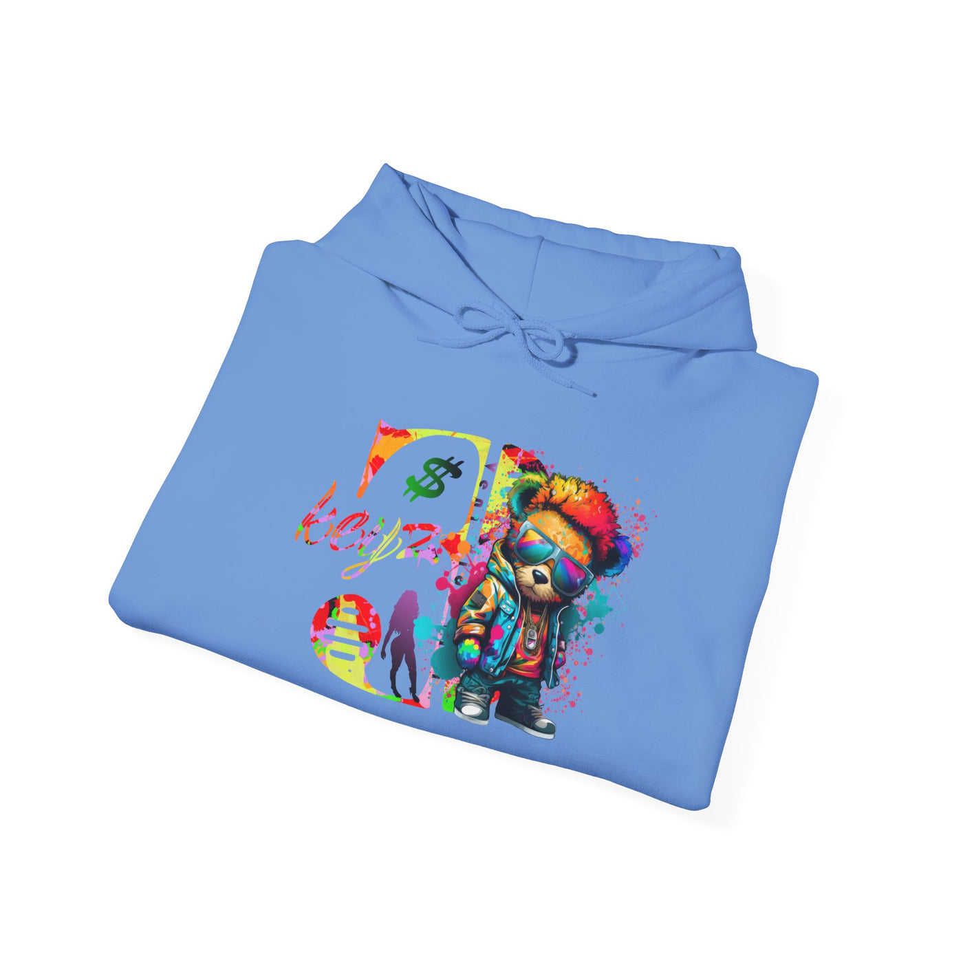 Unisex Hooded Sweatshirt 3keyz OG Teddy Drip Design Paint Splatter
