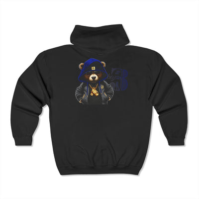 Hoodie - Progress Black/Blue OG Teddy Drip Sweatshirt