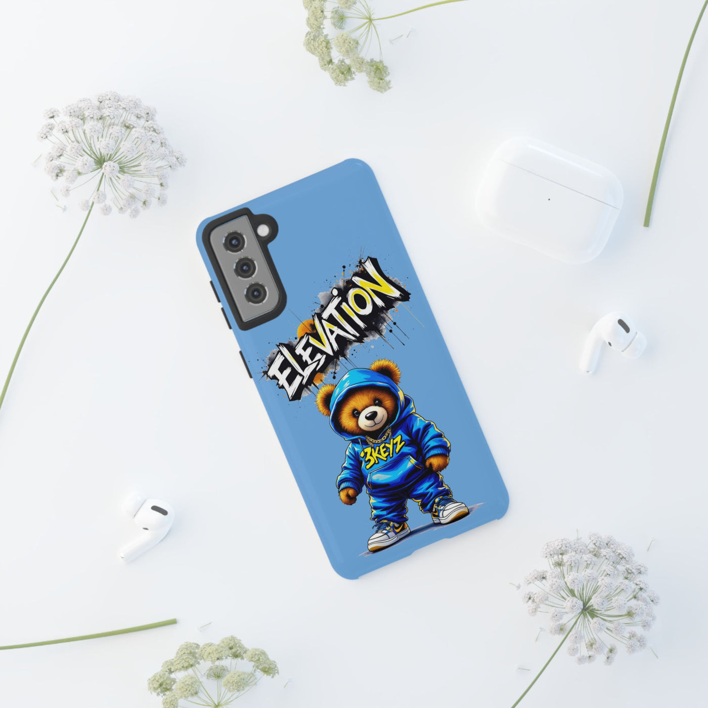 Elevated street drip Bear Phone Case - Tough and Trendy Design