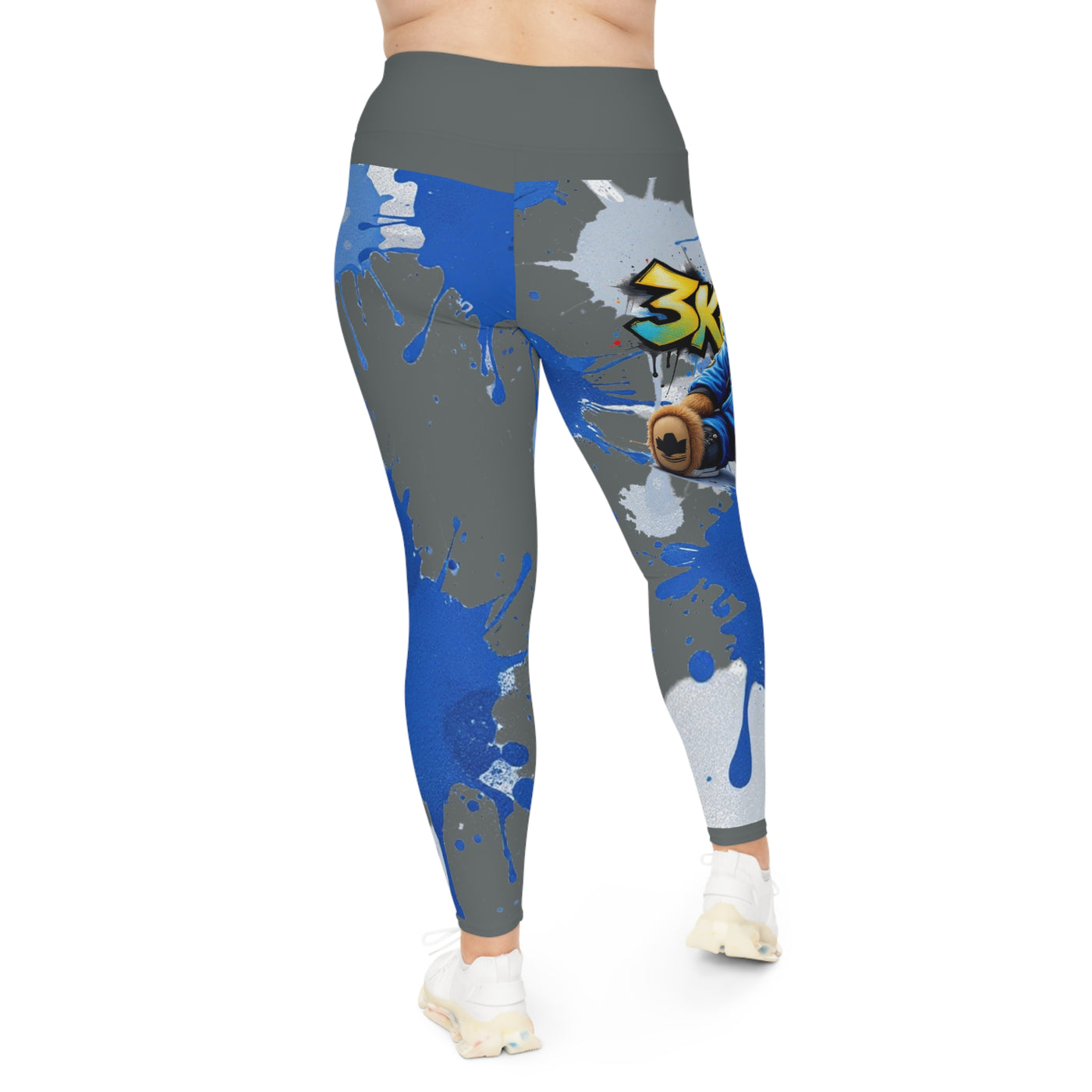 3keyz Blue splash yoga leggings