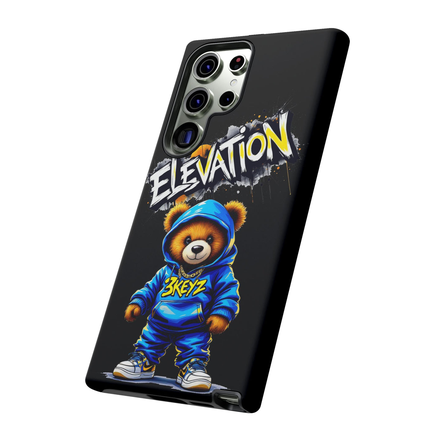 Elevated street drip Bear Black Phone Case - Tough and Trendy Design
