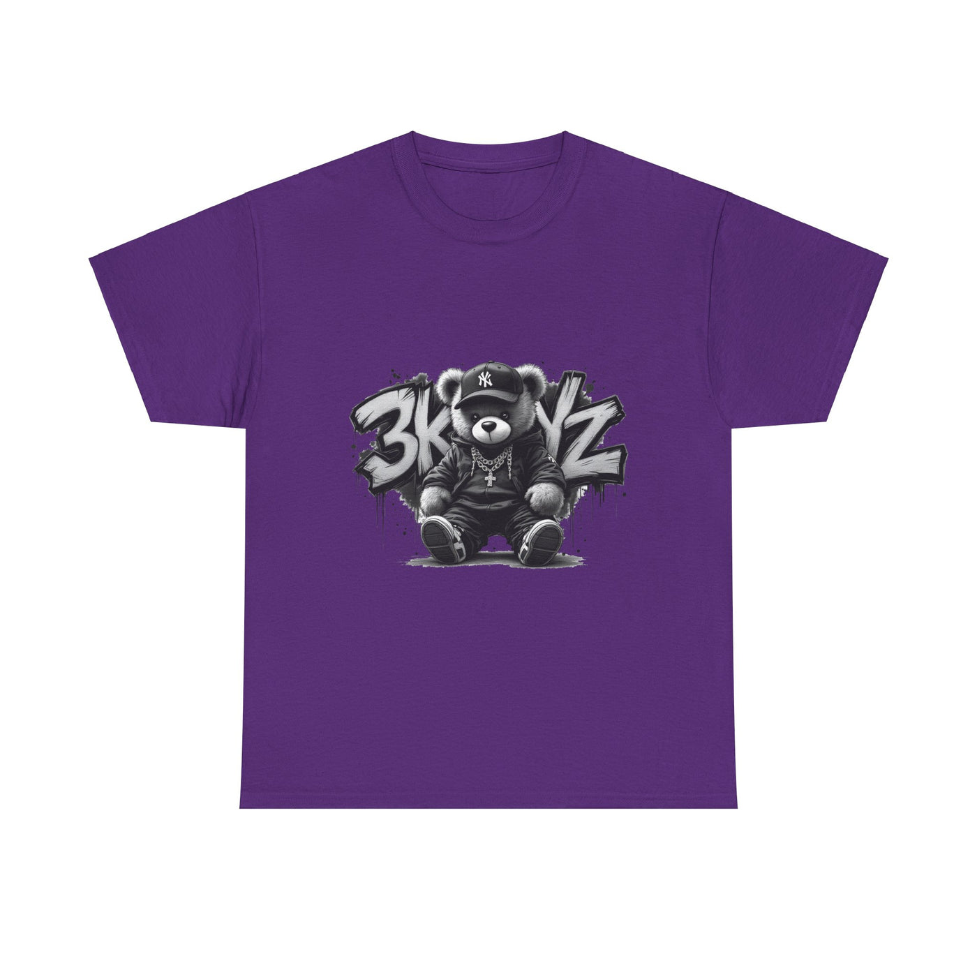 T-Shirt - 3keyz Teddy Drip B/W Unisex Heavy Cotton Tee