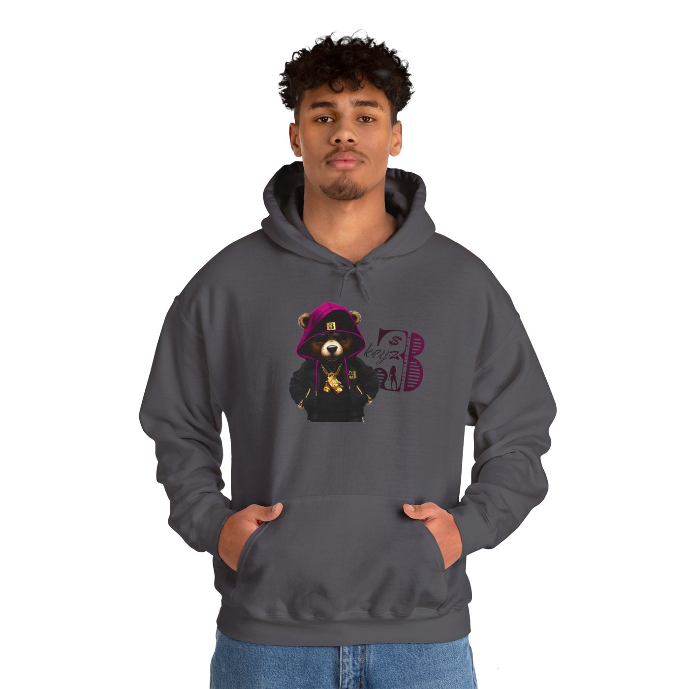 Unisex Hooded Sweatshirt 3keyz OG Teddy Drip Design Purple
