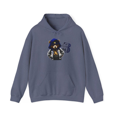 Unisex Hooded Sweatshirt 3keyz OG Teddy Drip Design Blue/Grey