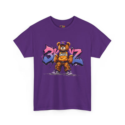 Teddy Drip Unisex Tee in Pink and Purple