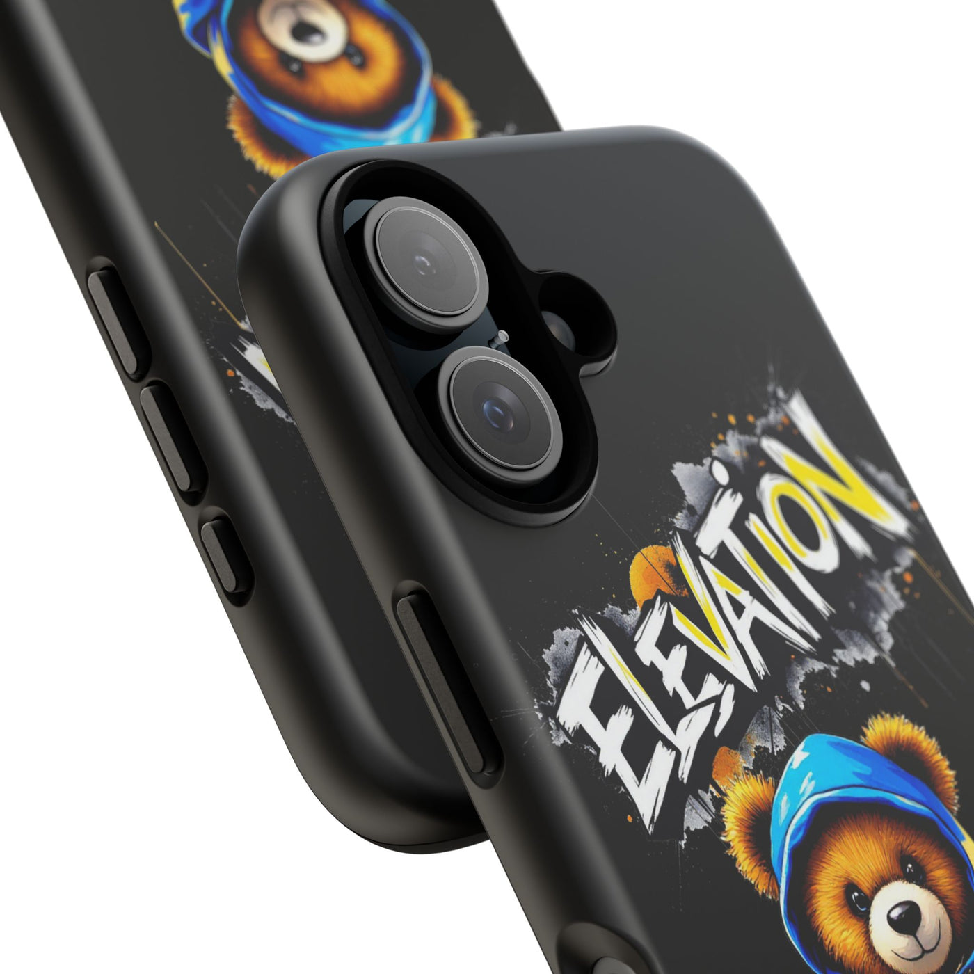 Elevated street drip Bear Black Phone Case - Tough and Trendy Design