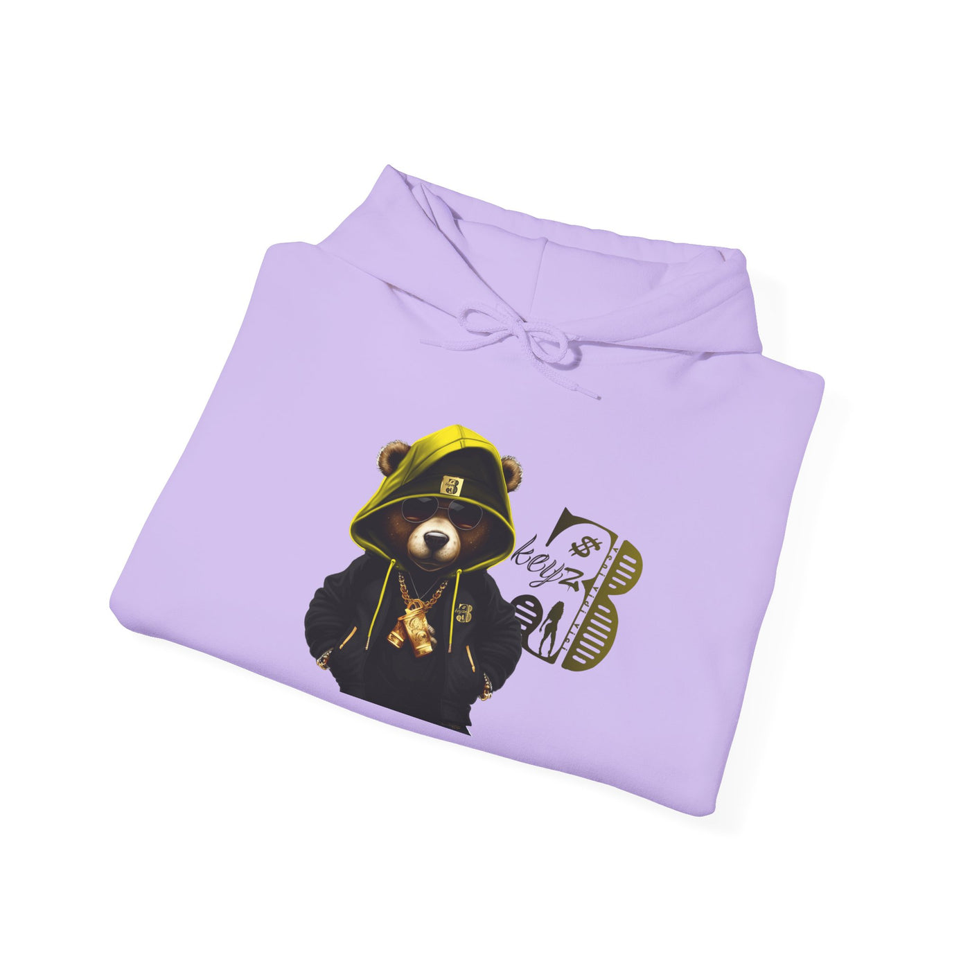 Unisex Hooded Sweatshirt 3keyz OG Teddy Drip Design Yellow