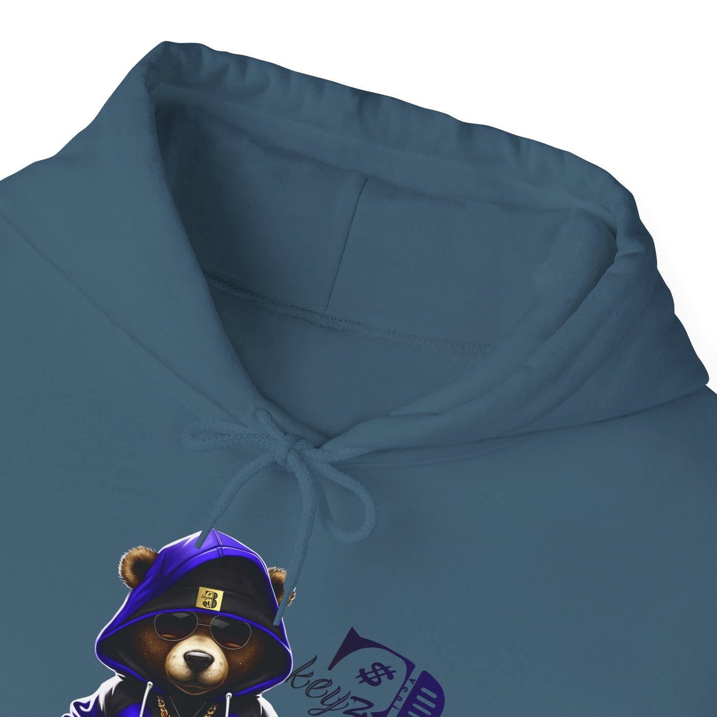 Unisex Hooded Sweatshirt 3keyz OG Teddy Drip Design Blue