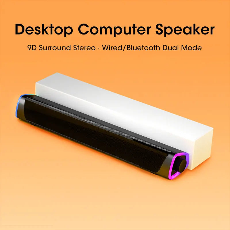 4D Pro Sound Bar - Premium Bluetooth Computer Speaker with Deep Bass Subwoofer | Perfect for Gaming & Music