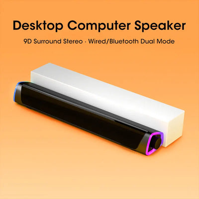 4D Pro Sound Bar - Premium Bluetooth Computer Speaker with Deep Bass Subwoofer | Perfect for Gaming & Music