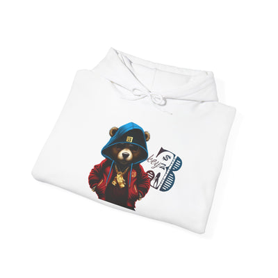 Unisex Hooded Sweatshirt 3keyz OG Teddy Drip Design R/W/B