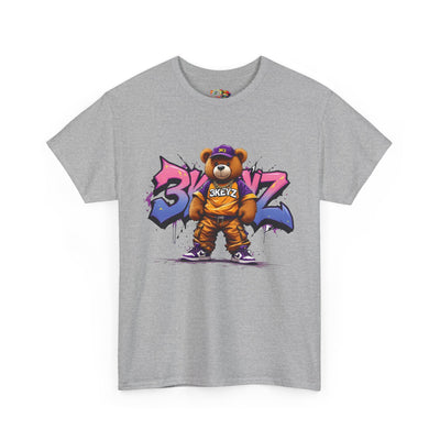 Teddy Drip Unisex Tee in Pink and Purple