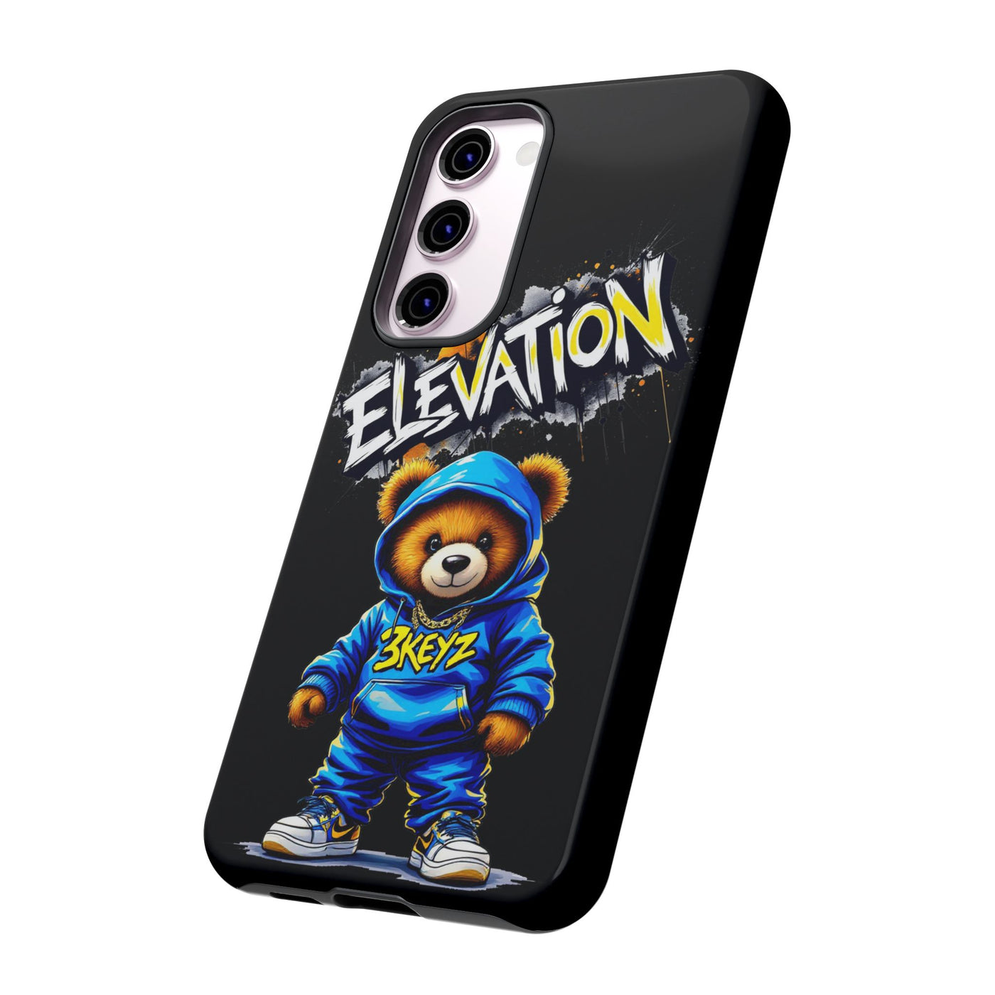 Elevated street drip Bear Black Phone Case - Tough and Trendy Design