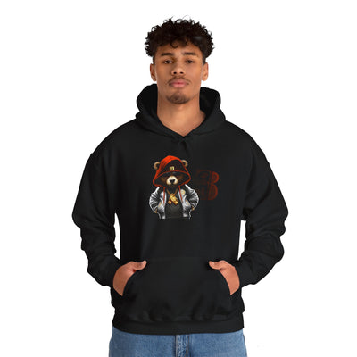 Unisex Hooded Sweatshirt 3keyz OG Teddy Drip Design Orange/White