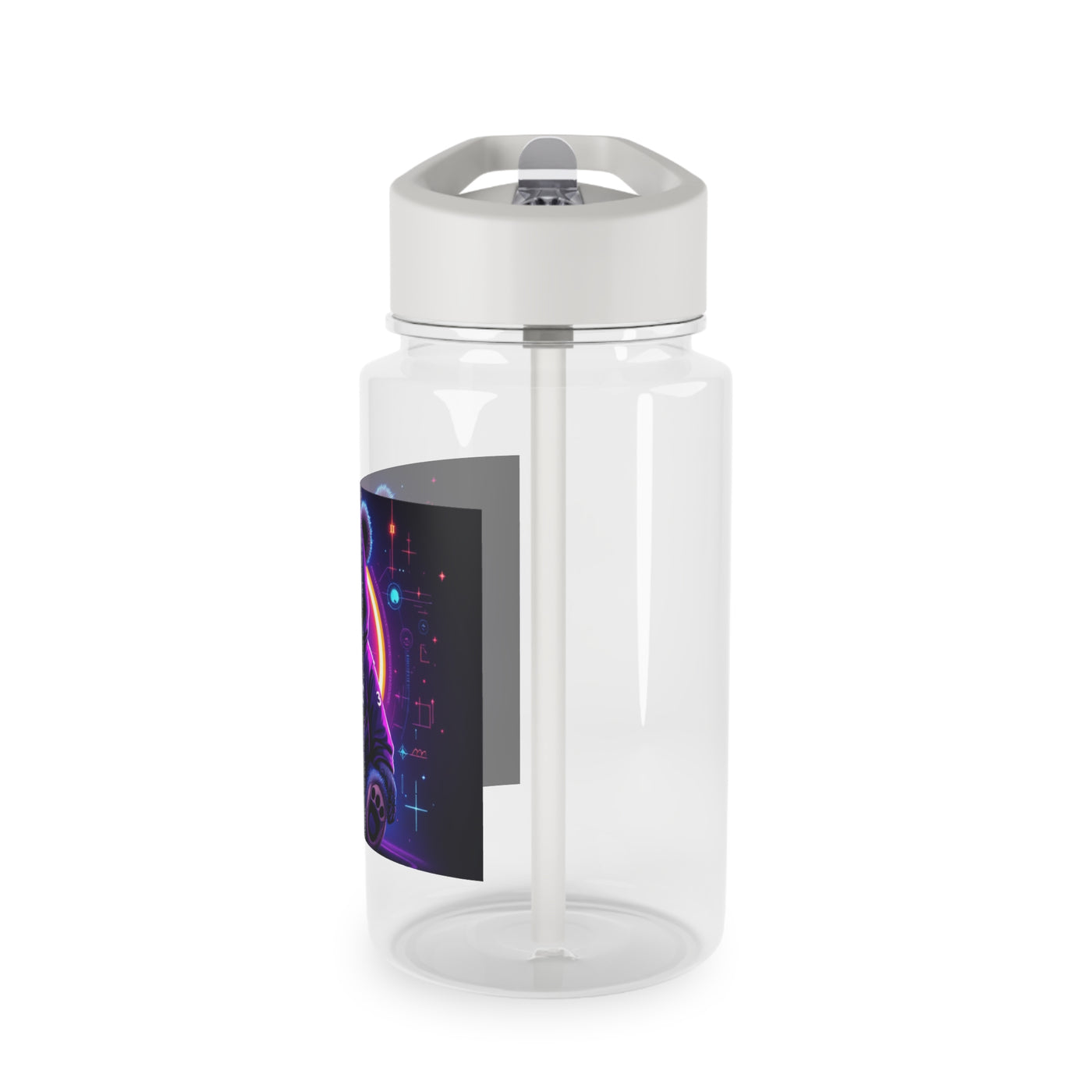 Tritan Water Bottle - Cyber Teddy Design