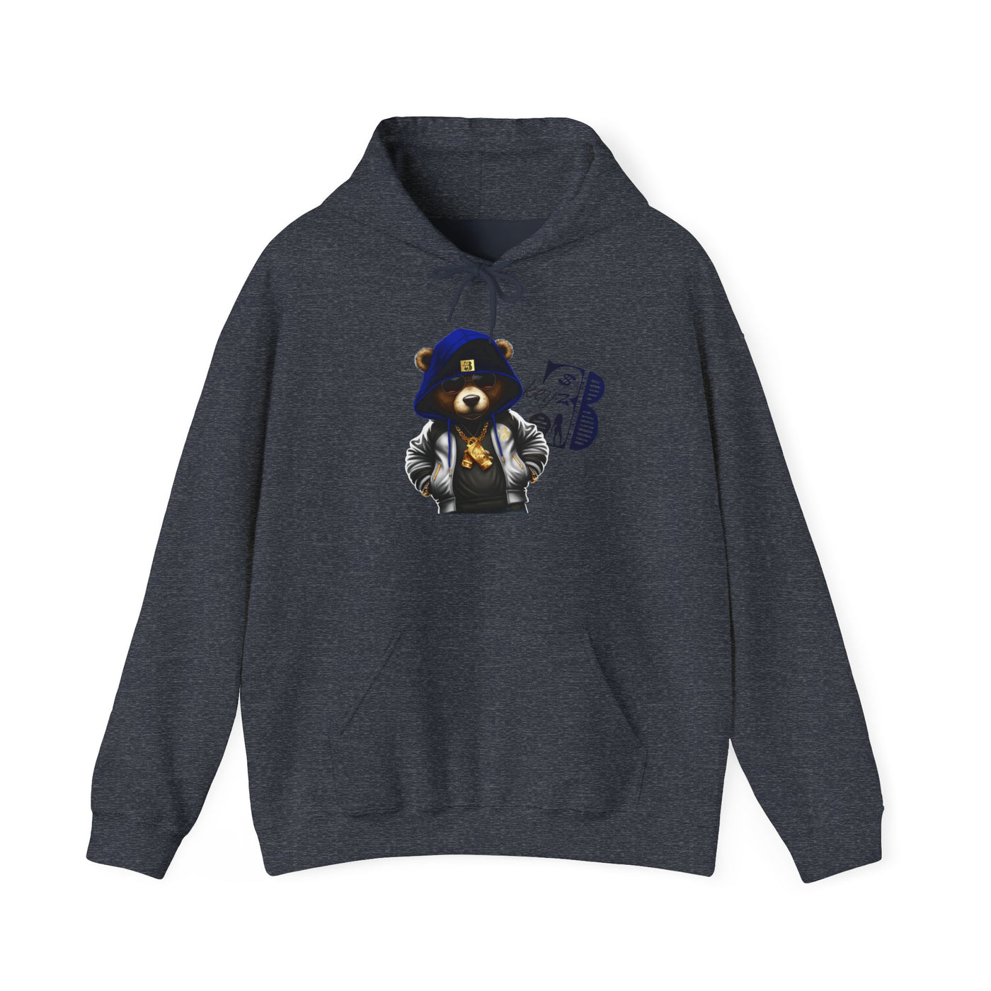 Unisex Hooded Sweatshirt 3keyz OG Teddy Drip Design Blue/Grey