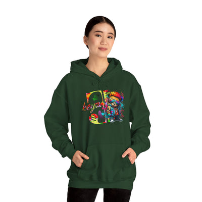 Unisex Hooded Sweatshirt 3keyz OG Teddy Drip Design Paint Splatter