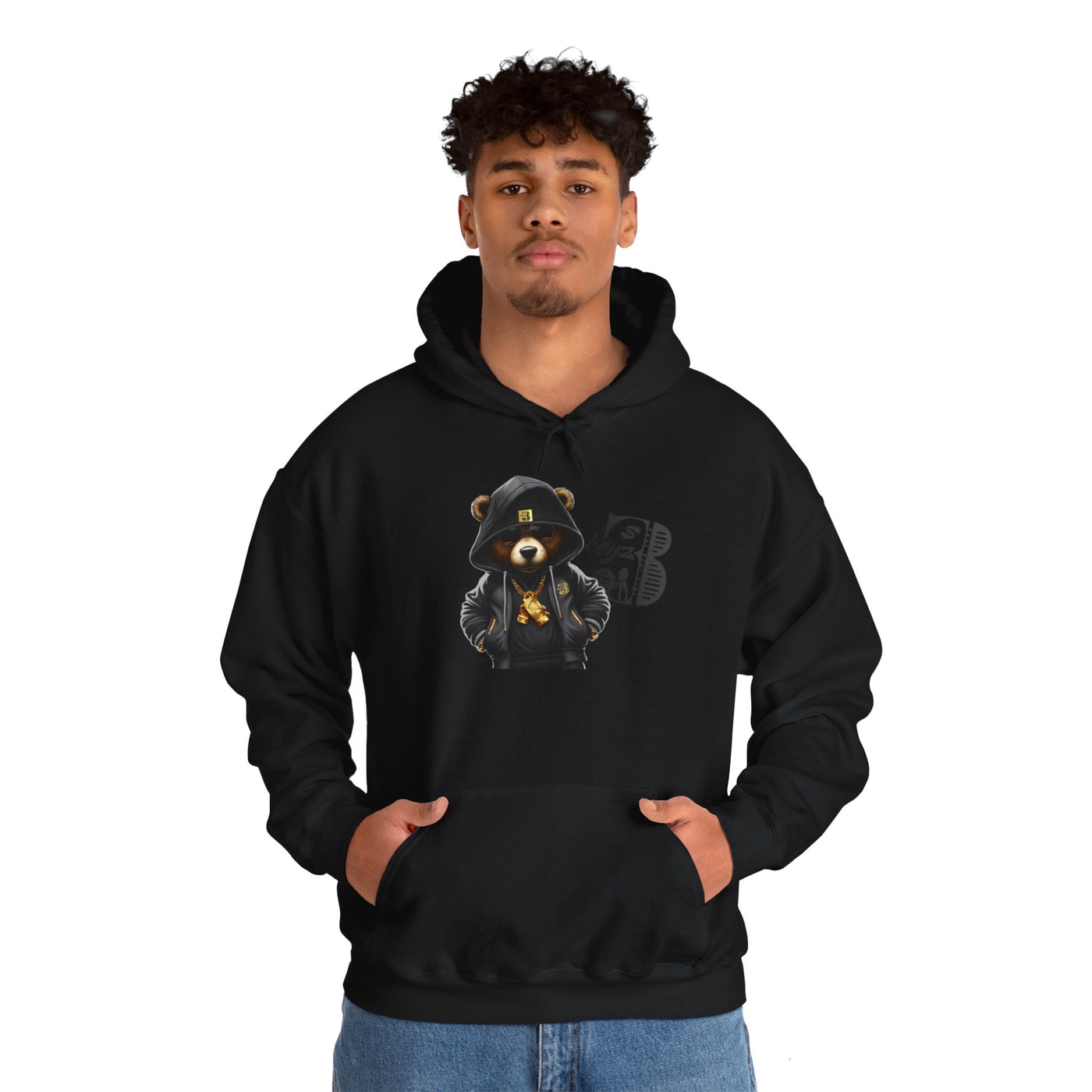 Unisex Hooded Sweatshirt 3keyz OG Teddy Drip Design Grey