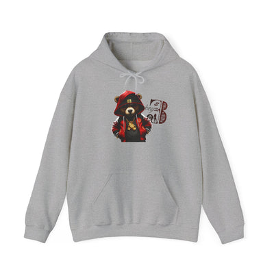 Unisex Hooded Sweatshirt 3keyz OG Teddy Drip Design Red/Black