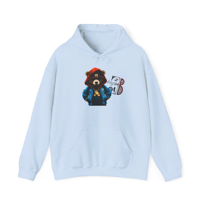 Unisex Hooded Sweatshirt 3keyz OG Teddy Drip Design Blue/Orange