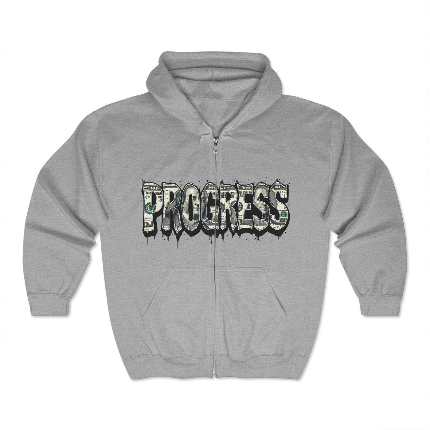 Hoodie - Progress Black/Blue OG Teddy Drip Sweatshirt
