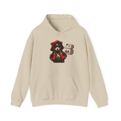 Unisex Hooded Sweatshirt 3keyz OG Teddy Drip Design Red/Black