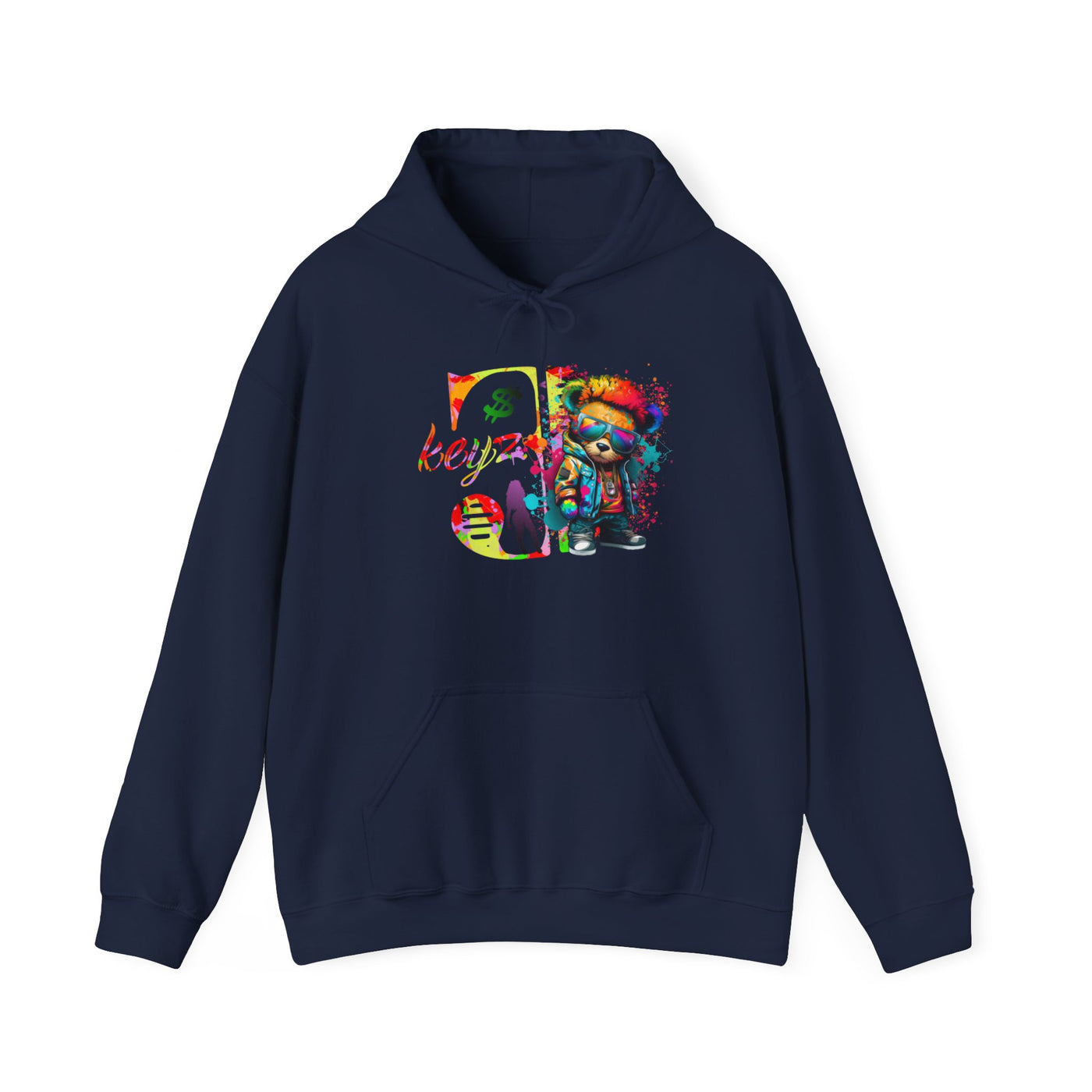 Unisex Hooded Sweatshirt 3keyz OG Teddy Drip Design Paint Splatter