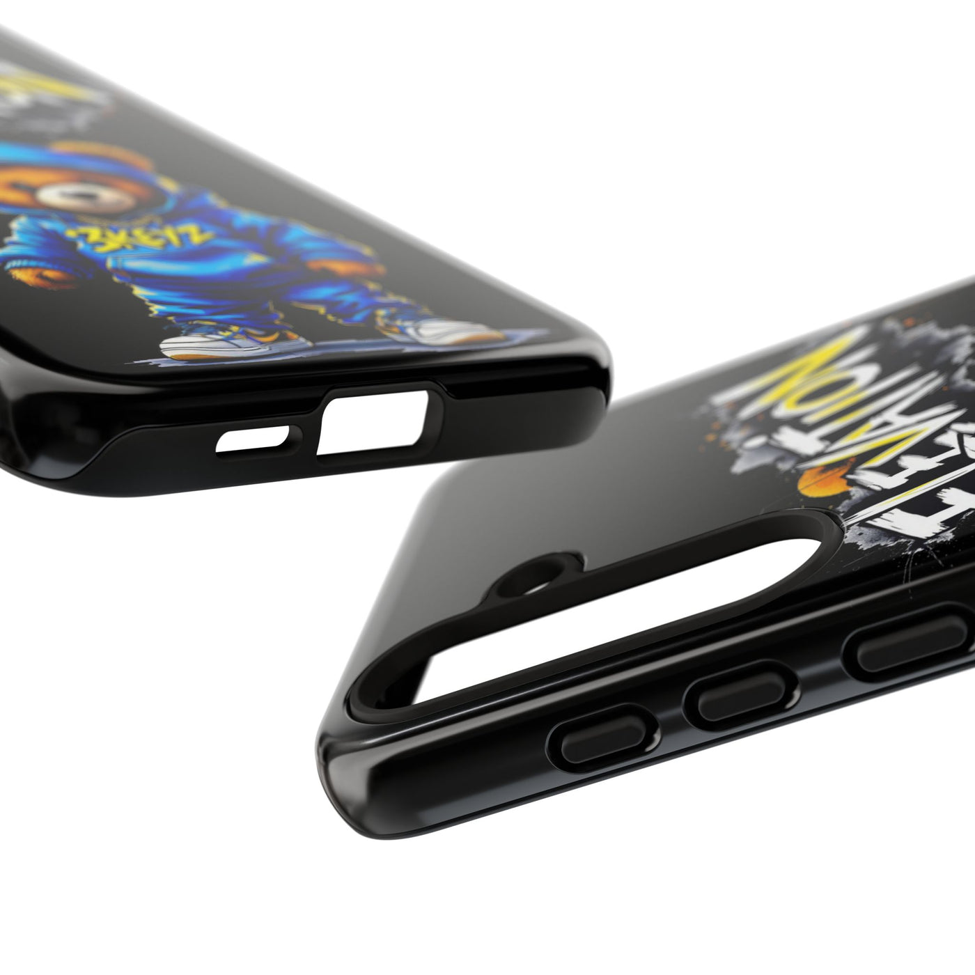 Elevated street drip Bear Black Phone Case - Tough and Trendy Design