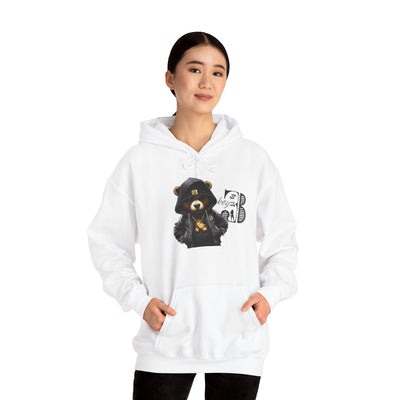Unisex Hooded Sweatshirt 3keyz OG Teddy Drip Design Grey