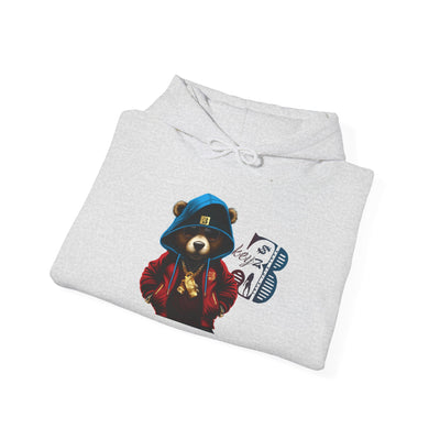 Unisex Hooded Sweatshirt 3keyz OG Teddy Drip Design R/W/B