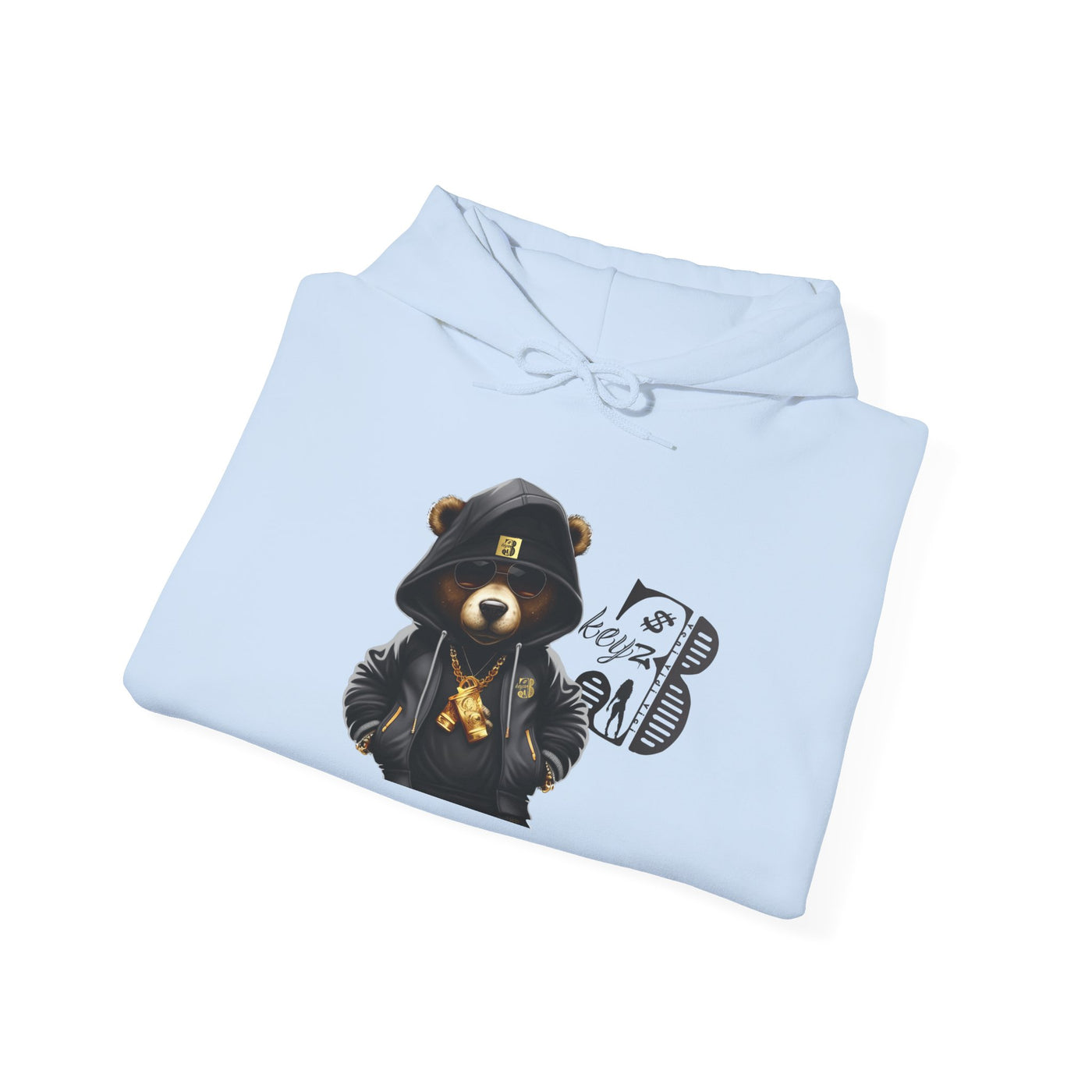 Unisex Hooded Sweatshirt 3keyz OG Teddy Drip Design Grey