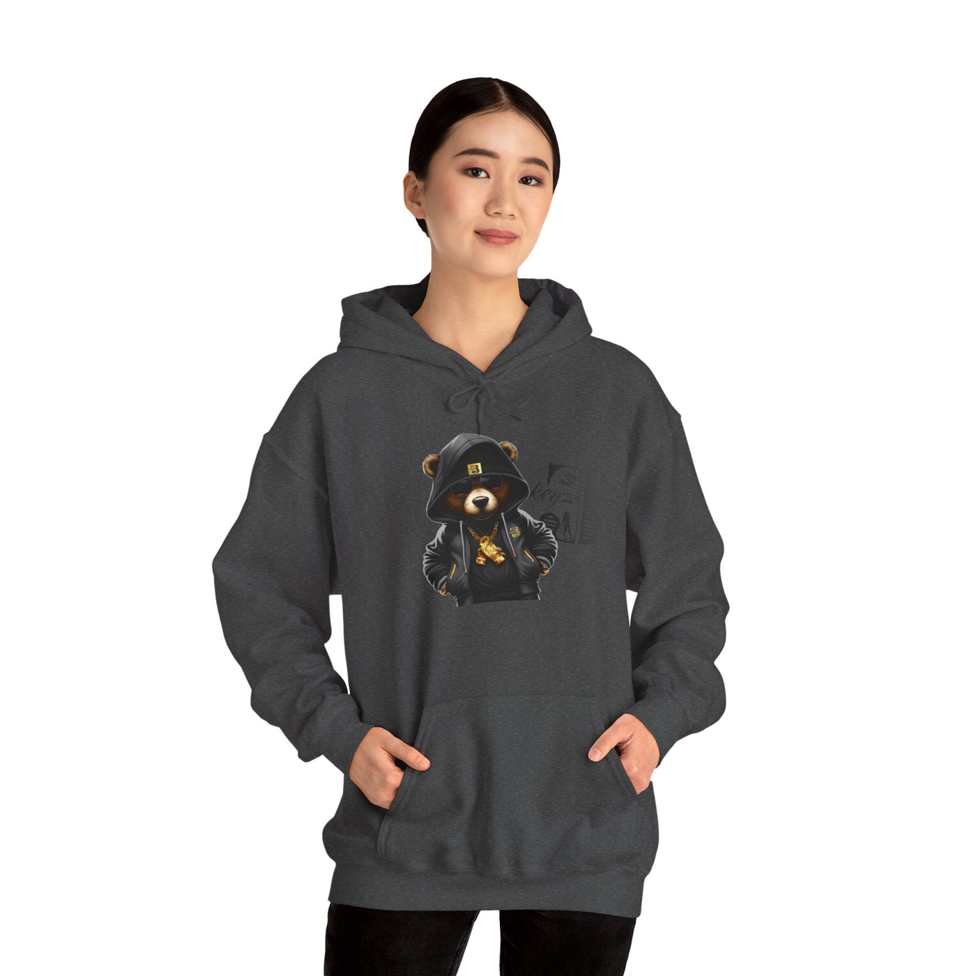 Unisex Hooded Sweatshirt 3keyz OG Teddy Drip Design Grey